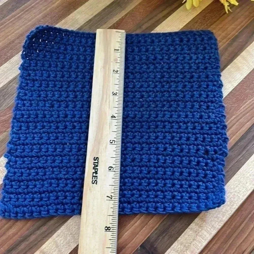 100% Cotton Handmade Washcloth, Set of 3